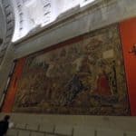 Tapestries line the walls of the Basilica of the Valley of the Fallen