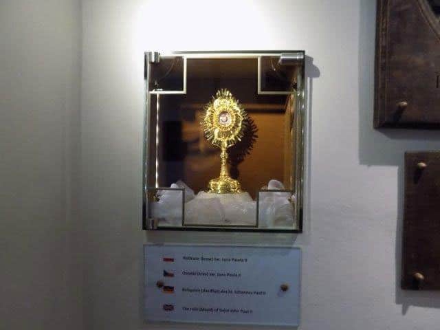 Relic of Saint John Paul II on display here