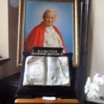 A relic of Saint John Paul II's blood on the altar