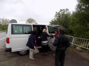 Our van for the pilgrimage