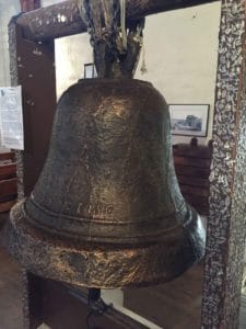 The old bell at the San Miguel Mission in Santa Fe, New Mexico