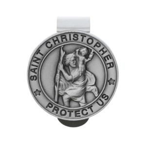 Get this great Saint Christopher visor clip for your car
