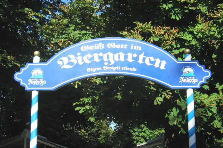 Entrance to the Biergarten at Andechs