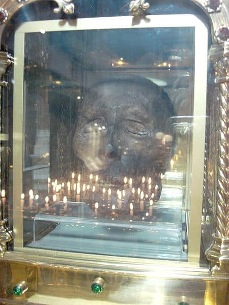 The head of St. Oliver Plunkett in his Shrine in Drogheda, Ireland