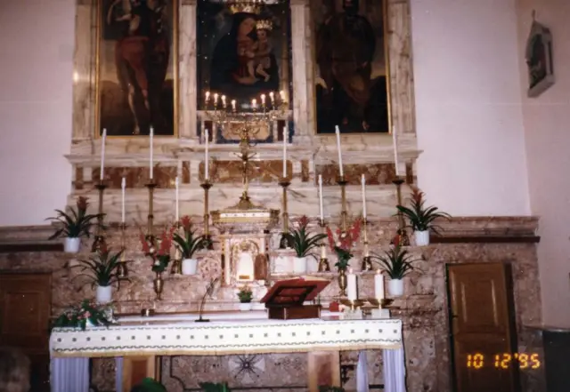 Altar where Padre Pio celebrated Mass (above was his favorite picture)