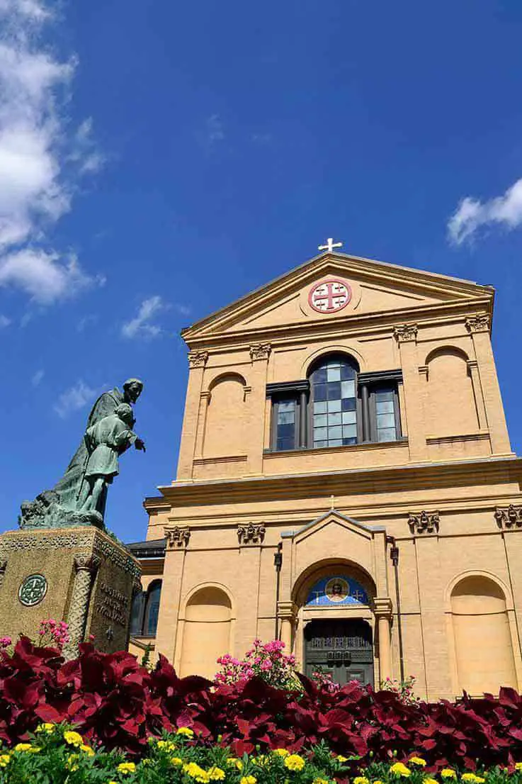 Exterior of the Franciscan Monastery of the Holy Land in Washington, D.C.