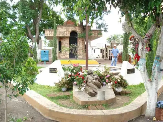 Shrine to Saint Jose Sanchez del Rio in the cemetery where he was martyred