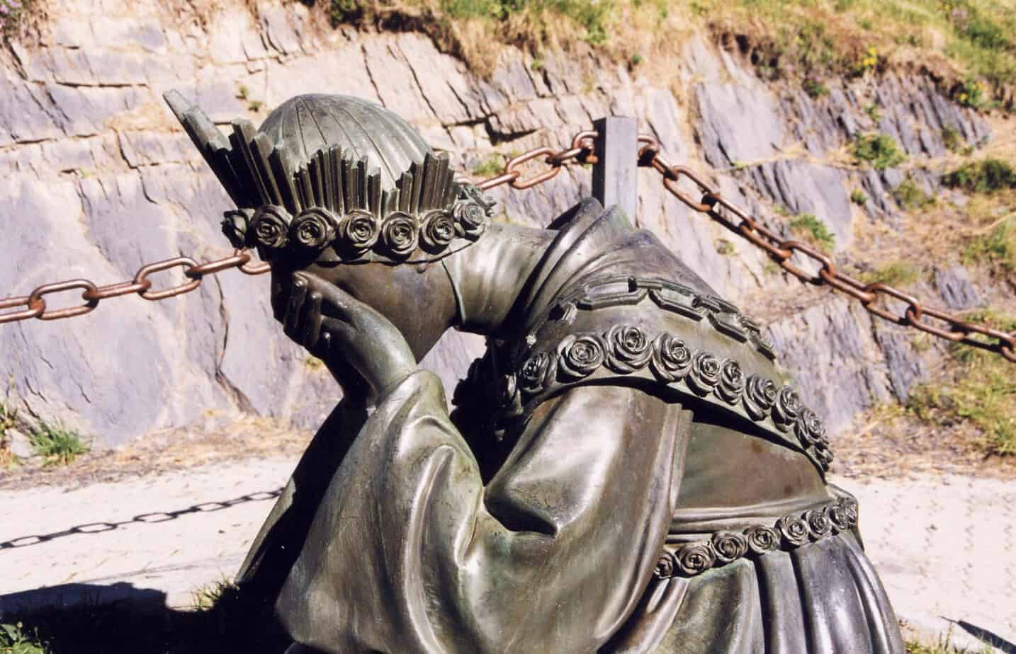Statue of Our Lady crying at Sanctuary of La Salette, France