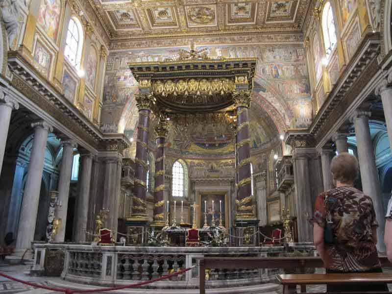 The Main Altar in the Basilica of Saint Mary Major in Rome