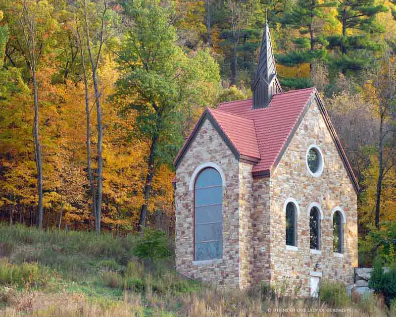 Outdoors you will find the Votive Chapel