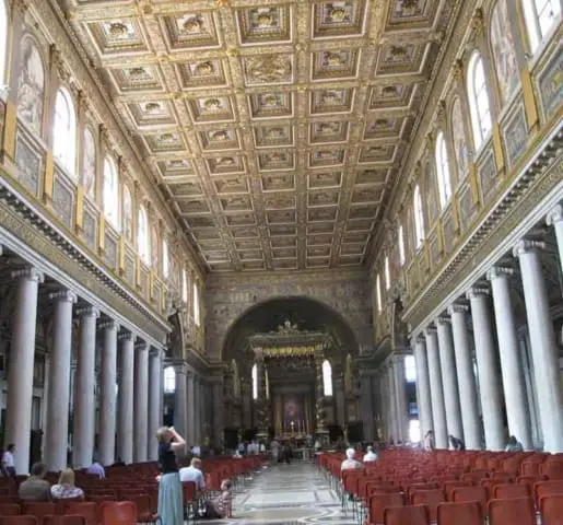 Interior of the Basilica of Saint Mary Major in Rome