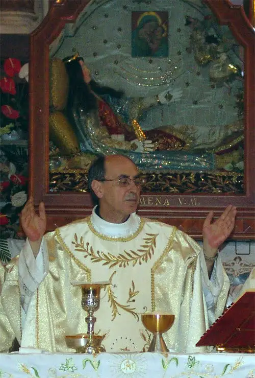 Msg-Broschi celebrating Mass at the Sanctuary of Saint Philomena