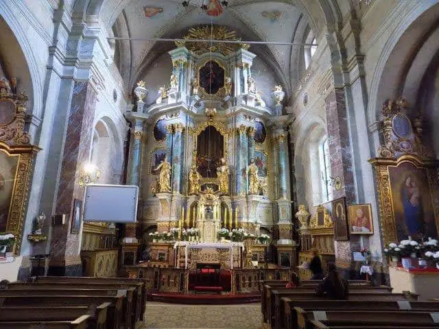 The beautiful baroque interior of the church