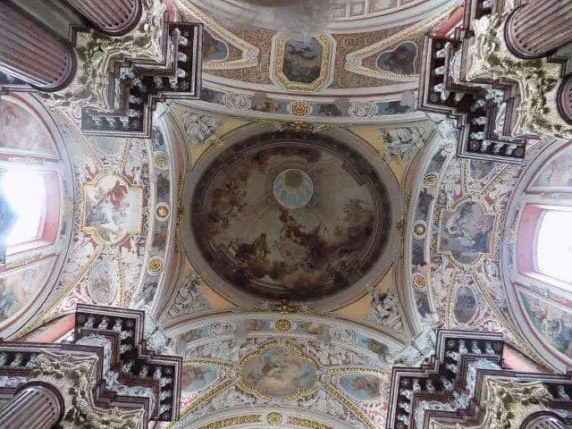 A portion of the ceiling of the Basilica of Saint Stanislaus in Poznan