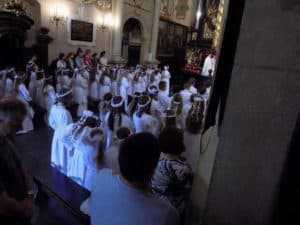 First Holy Communion in the church