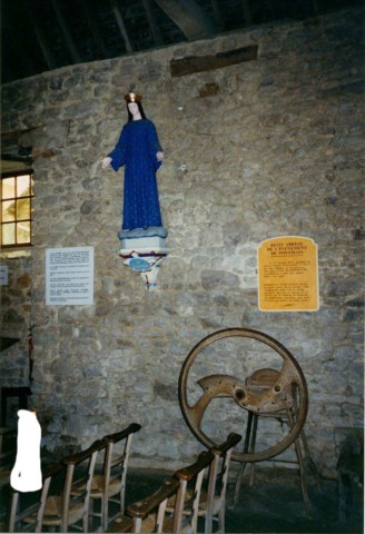 A statue of the Blessed Mother as she appeared in Pontmain