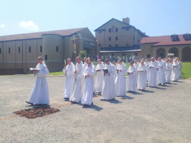 Procession on the Feast of Our Lady of Corpus Christi at Our Lady of Clear Creek Abbey