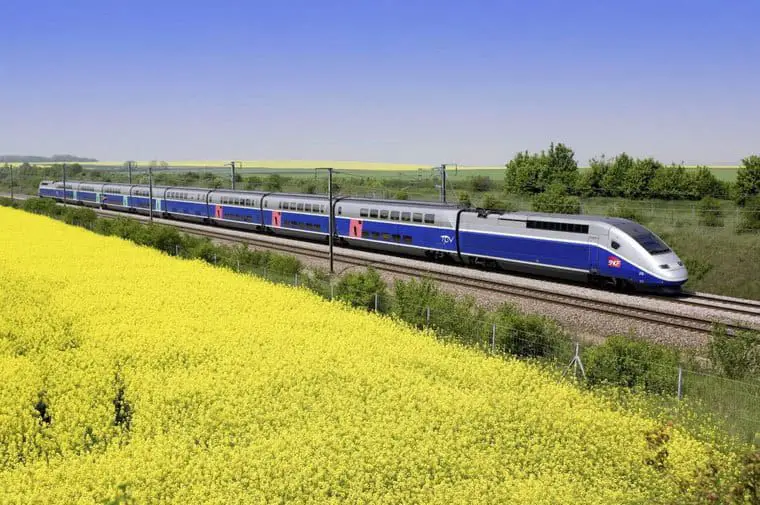 High-speed TGV trains in France (photo courtesy of RailEurope)