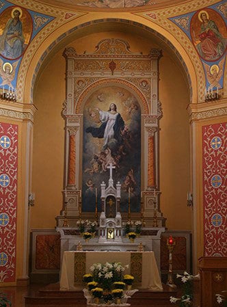 The Altar at Easter at Shrine of the Miraculous Medal in Perryville, Missouri