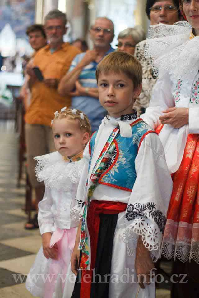 Children in native costume at the annual pilgrimage at Velehrad Monastery