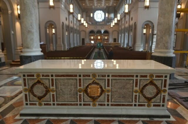The altar at the Cathedral of the Sacred Heart in Knoxville