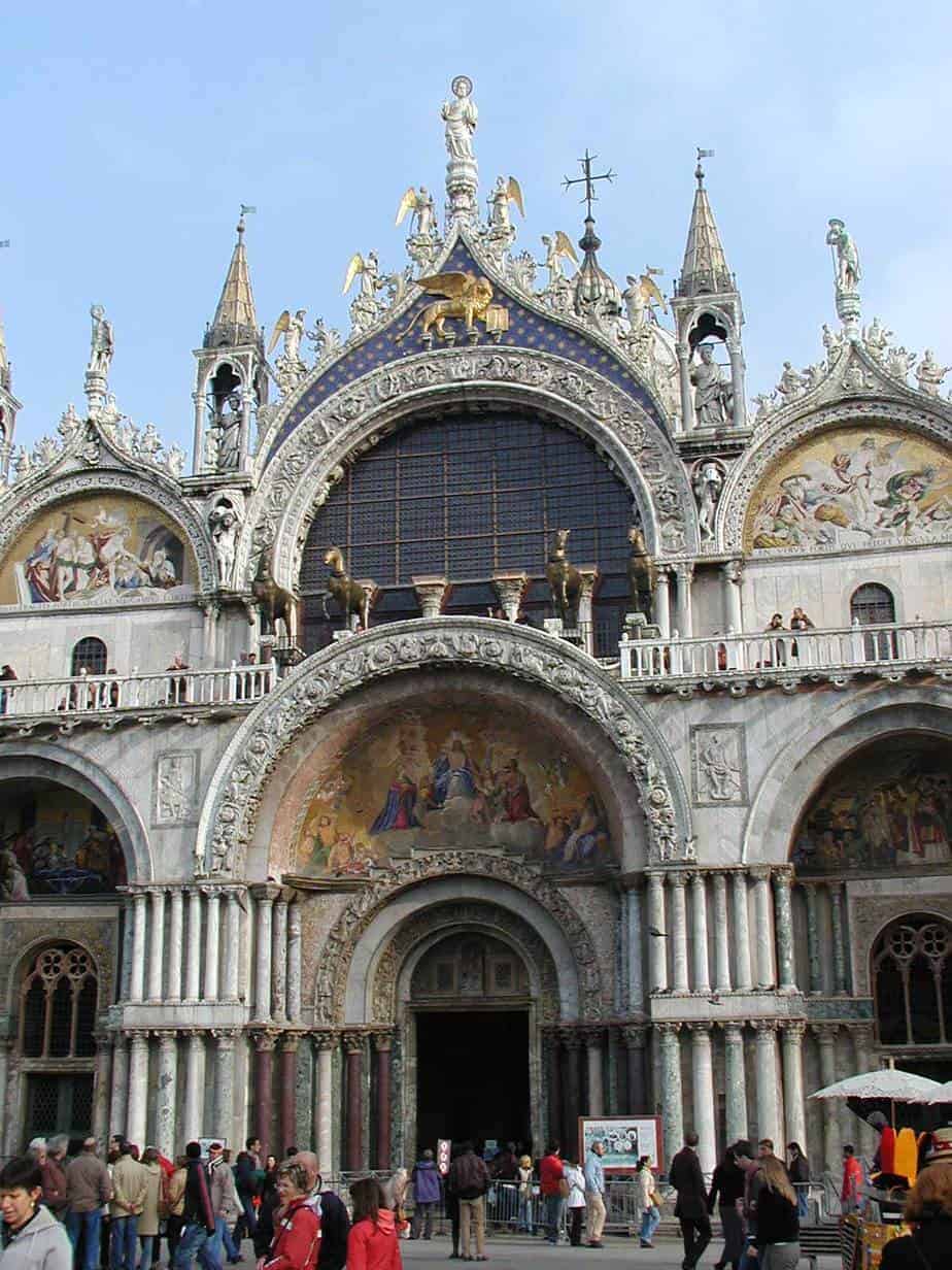 Front of the Basilica of Saint Mark in Venice