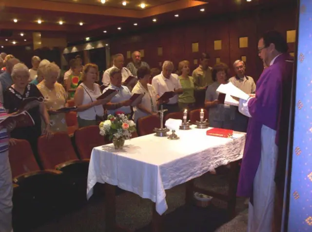 Mass on Board a cruise ship...a special treat