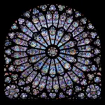 The Famous Rose Window in Notre Dame de Paris