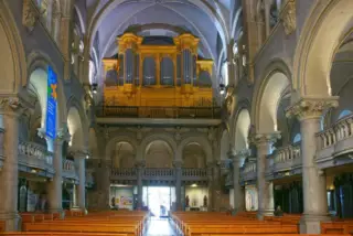 Interior of Notre Dame de Bon Voyage church in Cannes