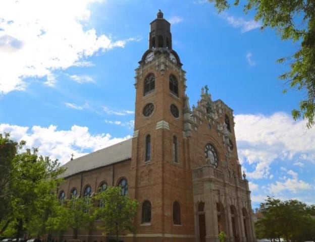 Exterior of St. Stanislaus Kostka Church in Chicago