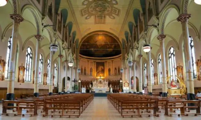 Interior of Saint Stanislaus Kostka Church in Chicago