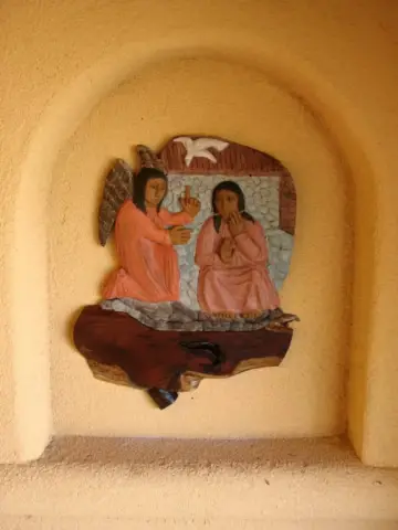 One of the sculptures made by Sister Esther at Santa Rita Abbey in Sonoita Arizona