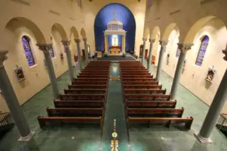 Interior of Our Lady of the Rosary Catholic Church in Greenville, S.C.