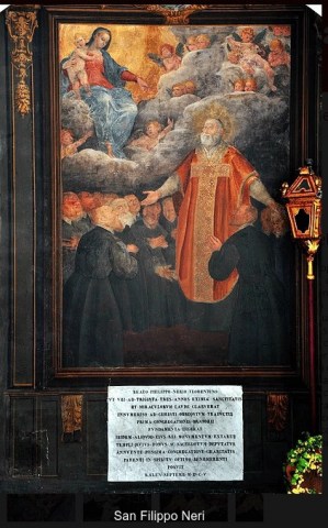 painting of Philip Neri in the church of San Girolamo della Carità