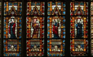 stained glass windows in the Cathedral of Troyes