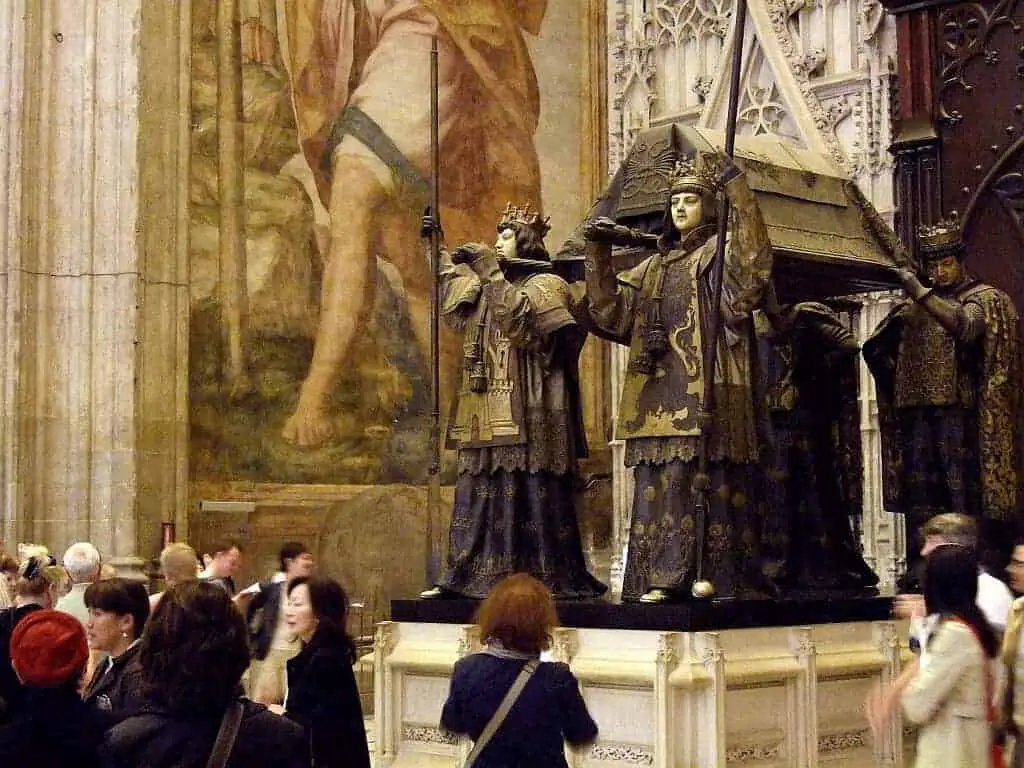 Tomb of Christopher Columbus in Seville Cathedral