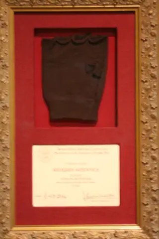 Glove of Padre Pio in the Shrine of Padre Pio in San Antonio, TX