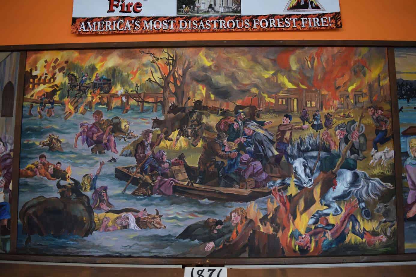 An artists depiction of the Great Peshtigo Fire