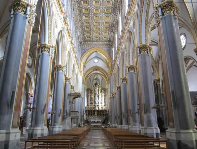 Interior of the church of san Domenico Maggiore in Naples