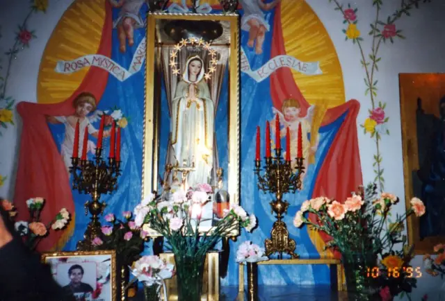Altar in the Shrine of Our Lady of the Mystical Rose in Montichiari Italy