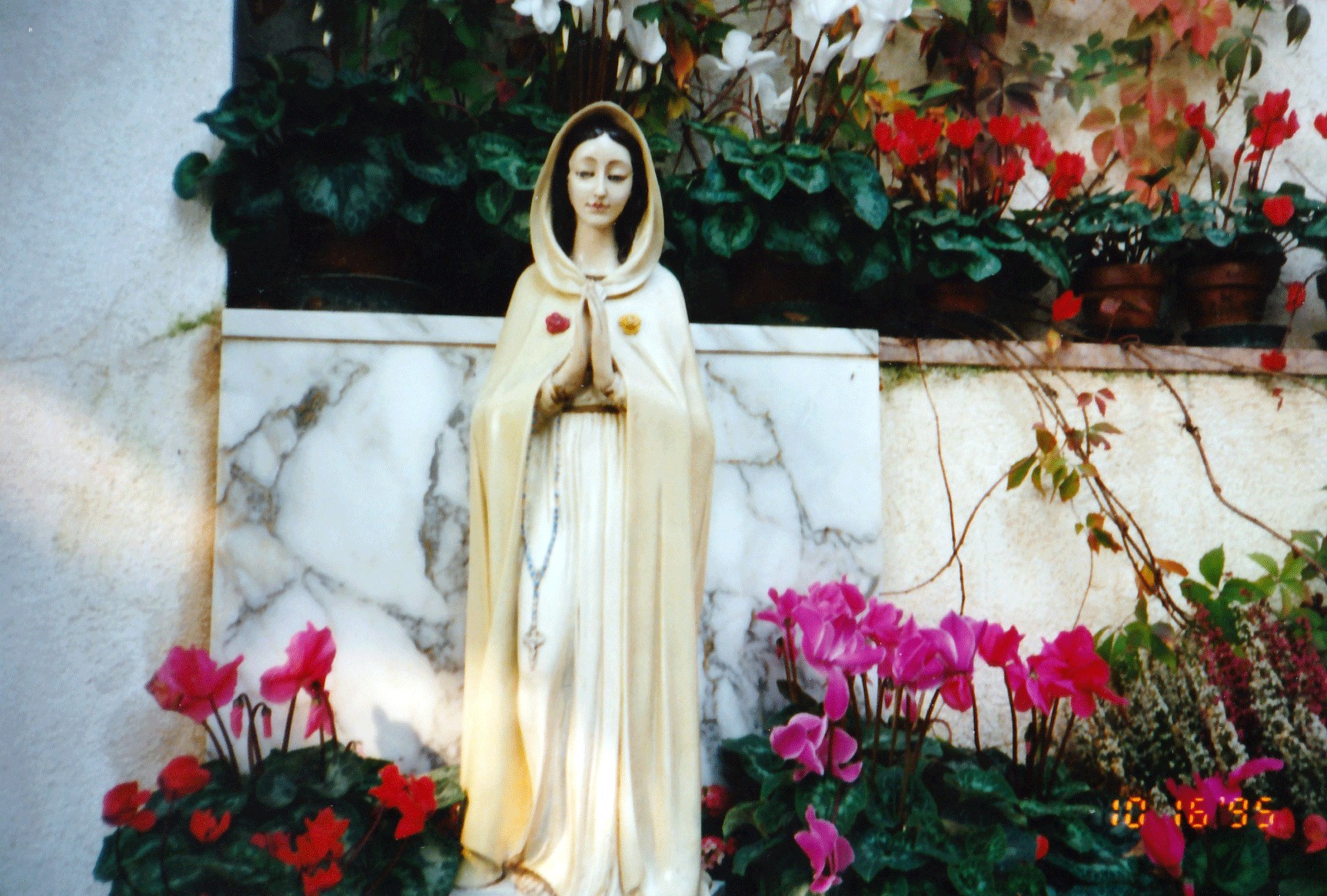 Statue of Our Lady of the Mystical Rose in Montichiari, Italy