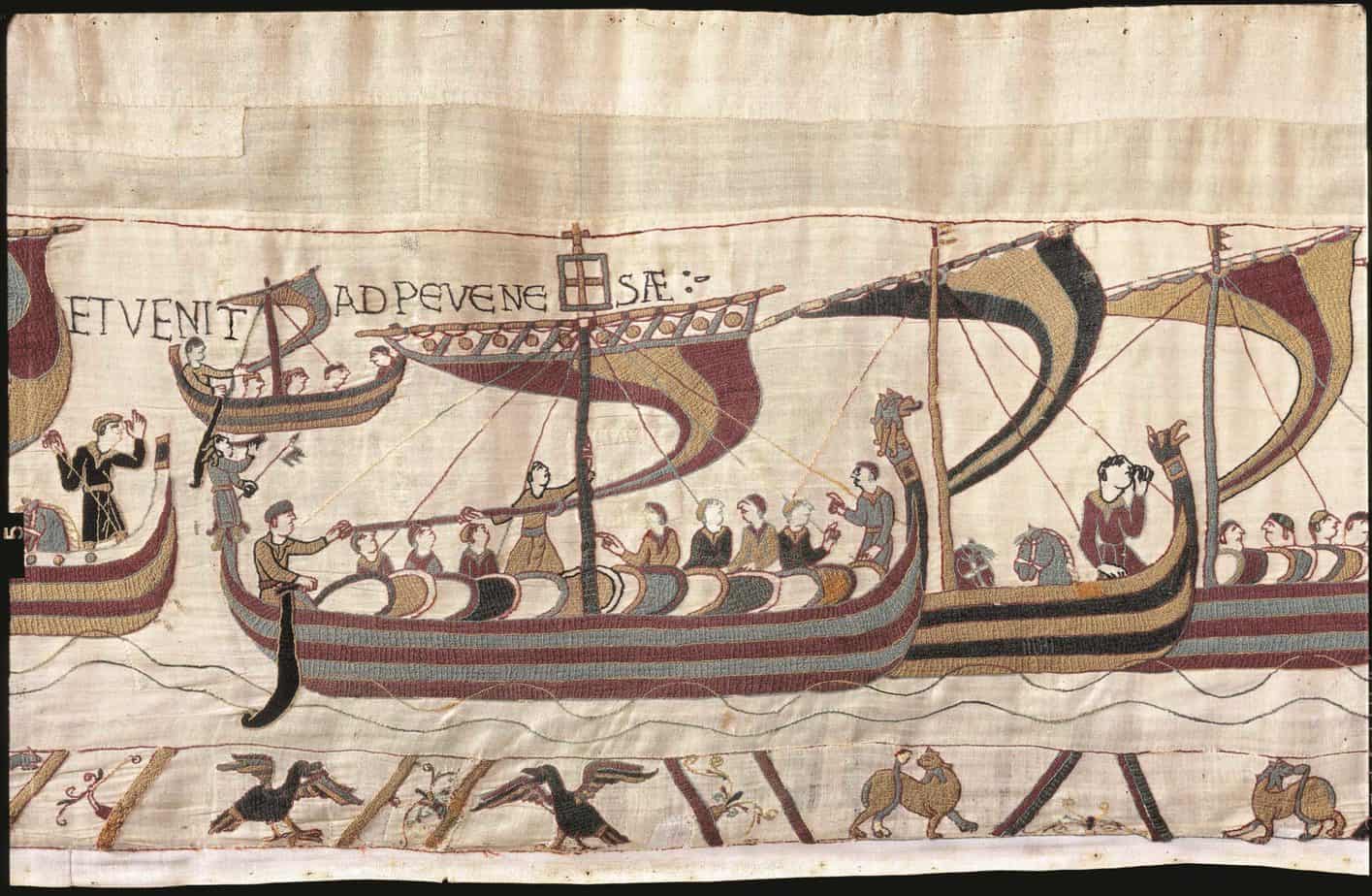 Closeup of the Bayeux Tapestry
