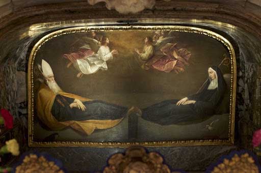 Tomb of Saints Benedict and Scholastica in Montecassino Abbey