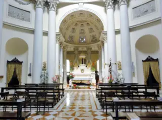 Interior of the church is schio, italy where st. bakhita lies