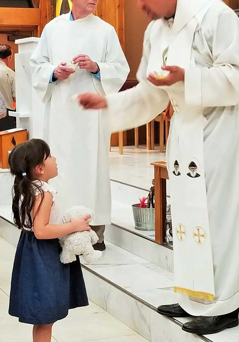 Receiving Communion at St. Joseph Maronite Church in Phoenix, Arizona
