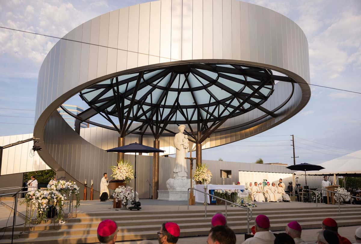 Mass after the unveiling Shrine of Our Lady of La Vang Garden Grove, California