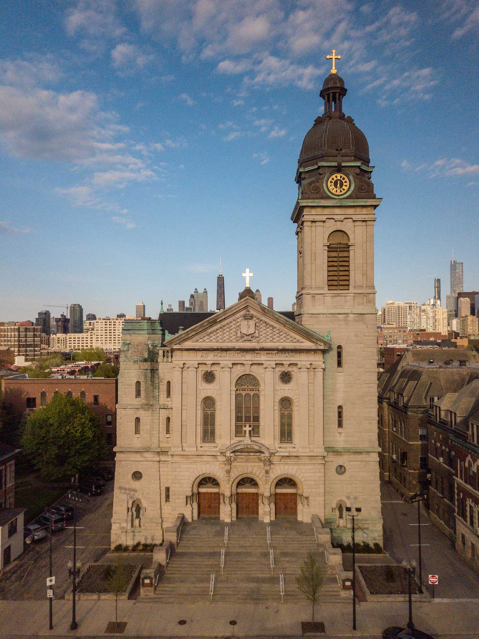 Exterior of St John Cantius Church in Chicago