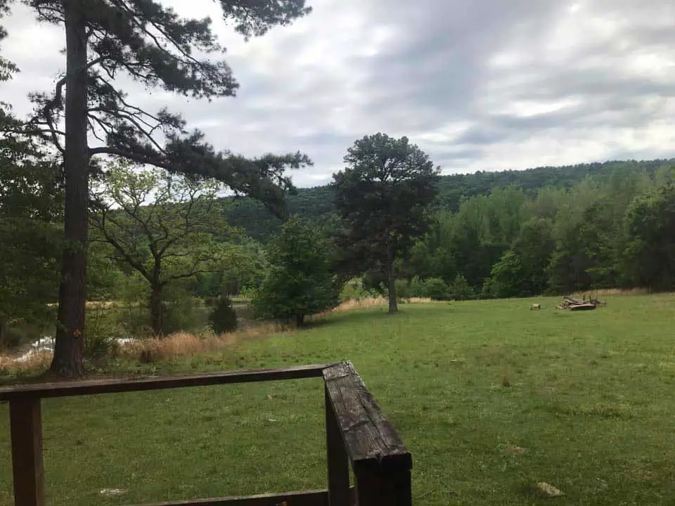 View from the porch of the retreat center in Dardendale, Arkansas