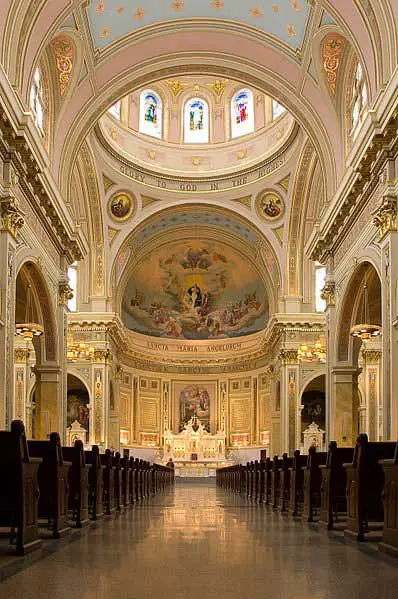 Interior of St Mary of the Angels in Chicago