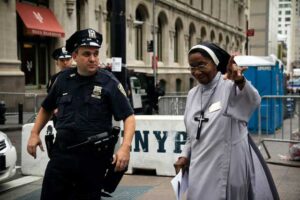 Cop with Nun in New York City